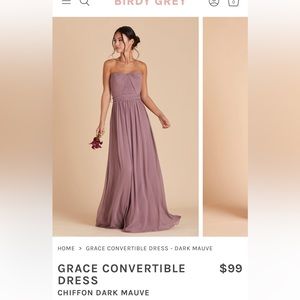 NWT Birdy  Grey Grace Convertible Dress